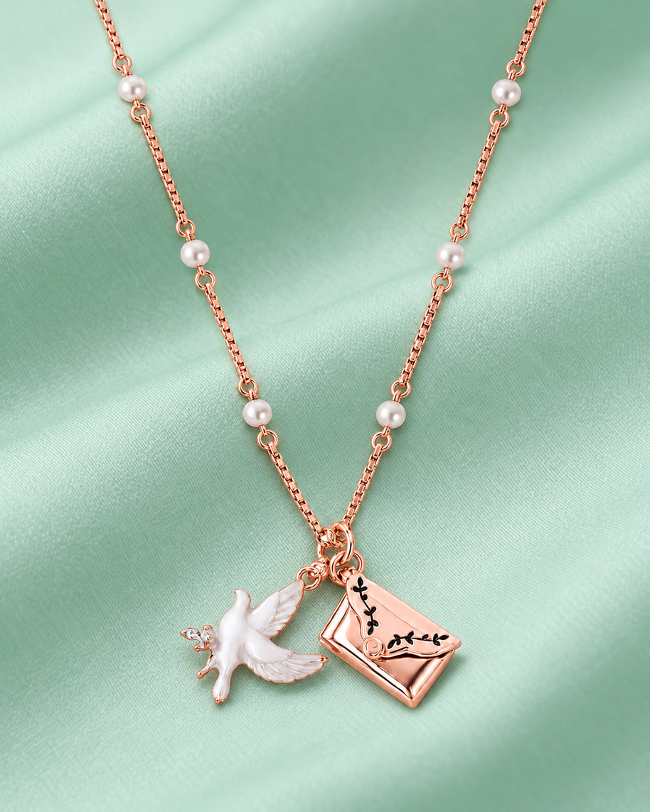 White Pearl Love Chain in 92.5 Silver