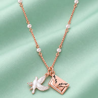 White Pearl Love Chain in 92.5 Silver