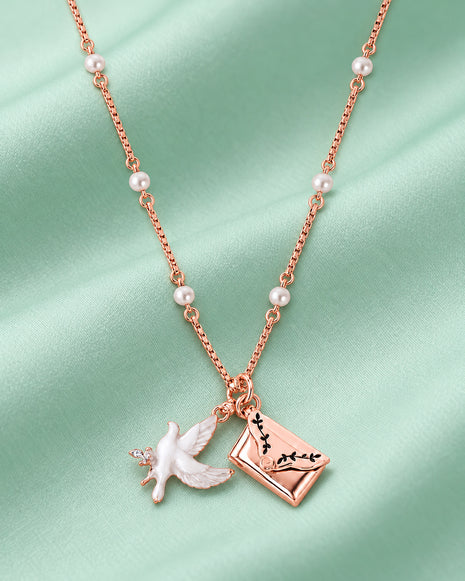 White Pearl Love Chain in 92.5 Silver