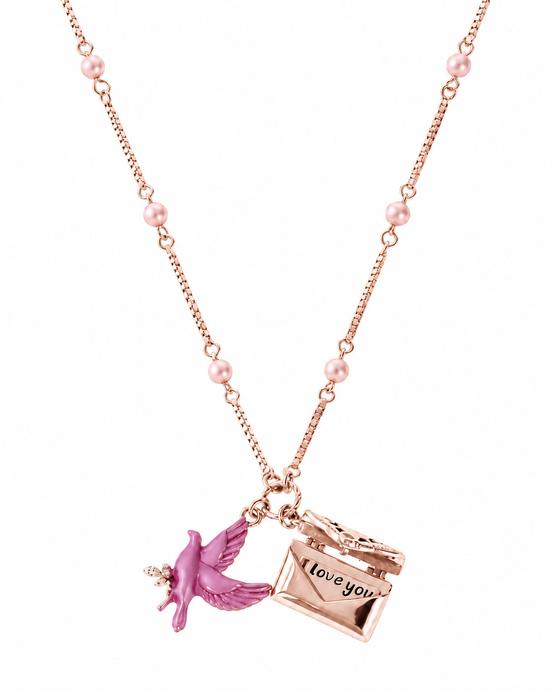 Pink Love Chain in 92.5 Silver