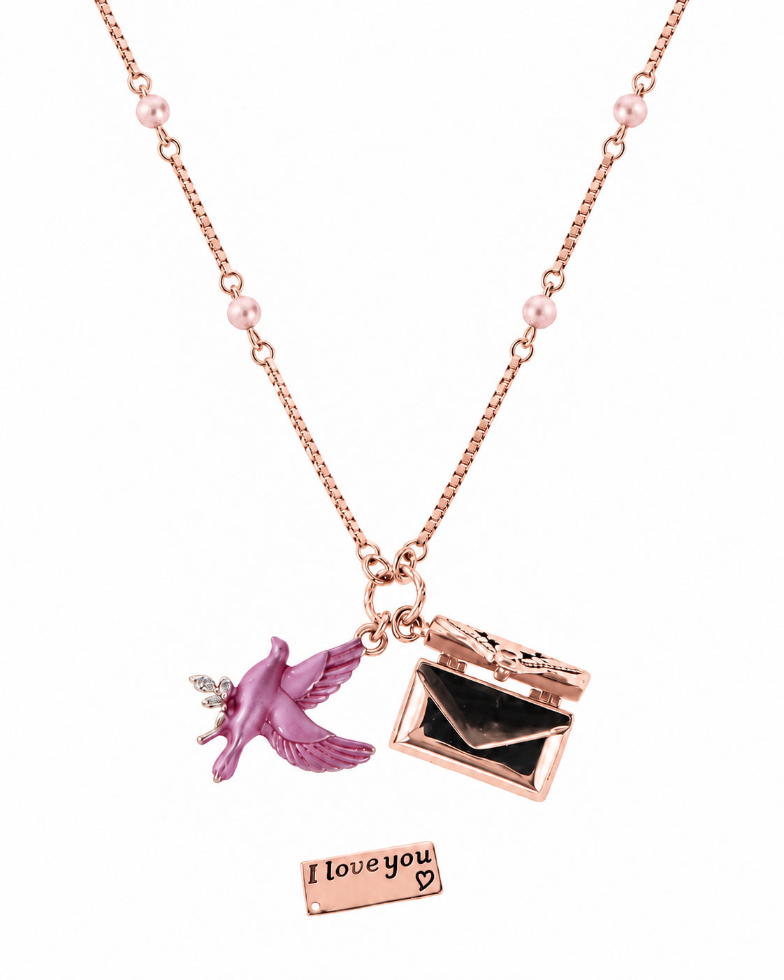Pink Love Chain in 92.5 Silver
