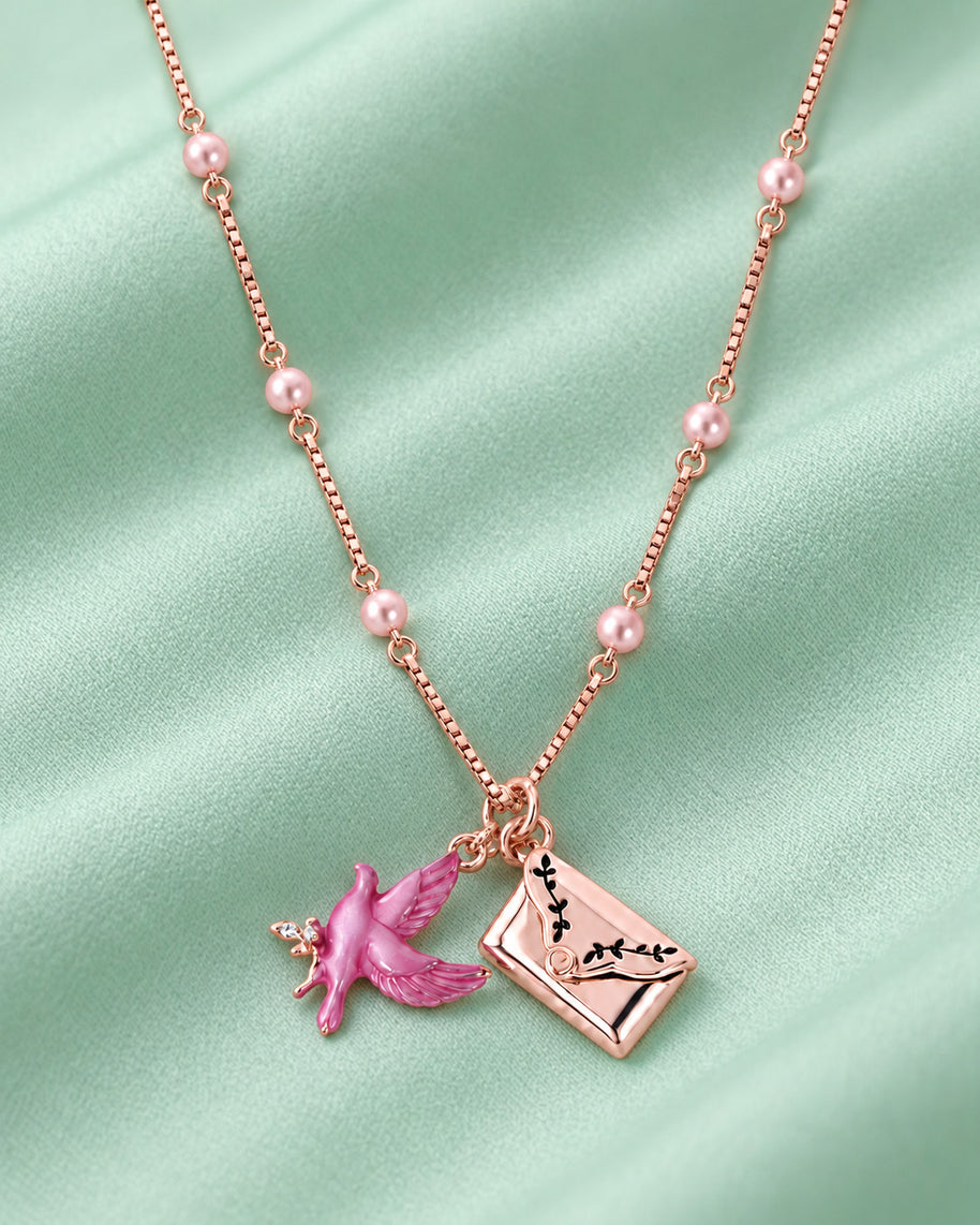 Pink Love Chain in 92.5 Silver