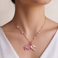 Pink Love Chain in 92.5 Silver