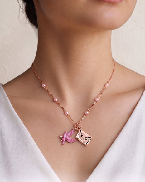 Pink Love Chain in 92.5 Silver