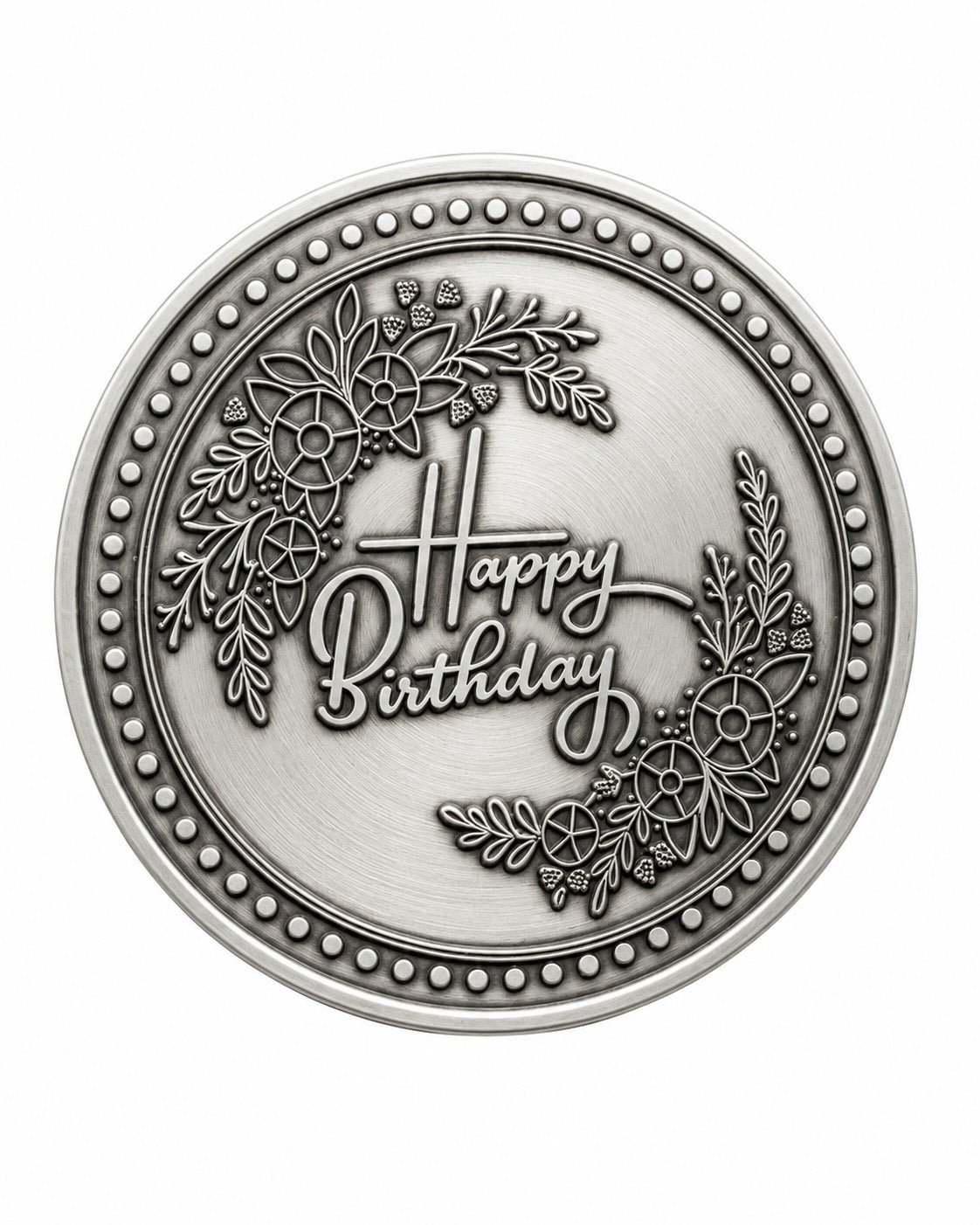 Laser Etched  Silver Coin in 999 Silver