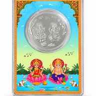 Shubh Labh Lakshmi Ganesha in 999 Silver Coin