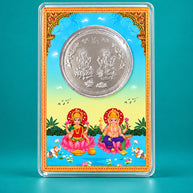 Shubh Labh Lakshmi Ganesha in 999 Silver Coin