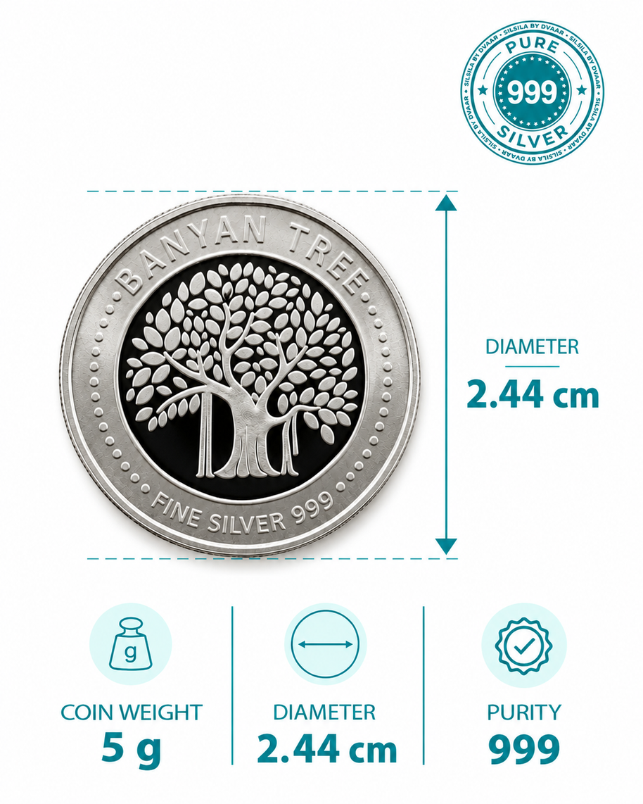 Banyan tree 5g Coin in 999 Silver