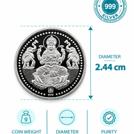Gaja Lakshmi 5g Coin in 999 Silver
