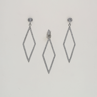 Diamond Veil Charm Duo in 92.5 Silver