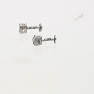 Pure Heart Rhodium Studs