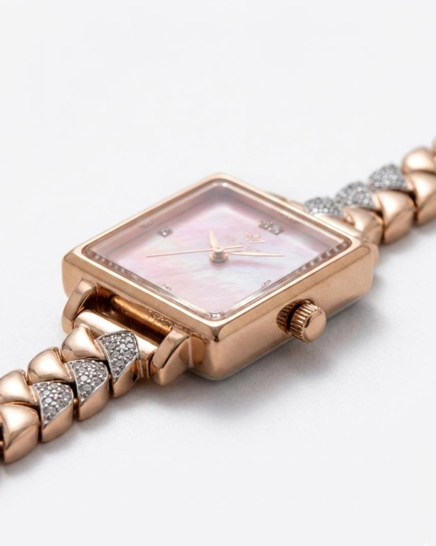 Pink Prism Watch in 92.5 Silver
