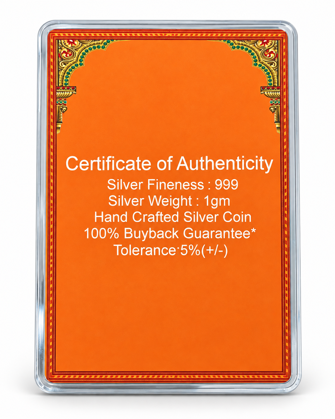 Shubh Labh Lakshmi Ganesha in 999 Silver Coin
