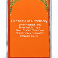 Shubh Labh Lakshmi Ganesha in 999 Silver Coin