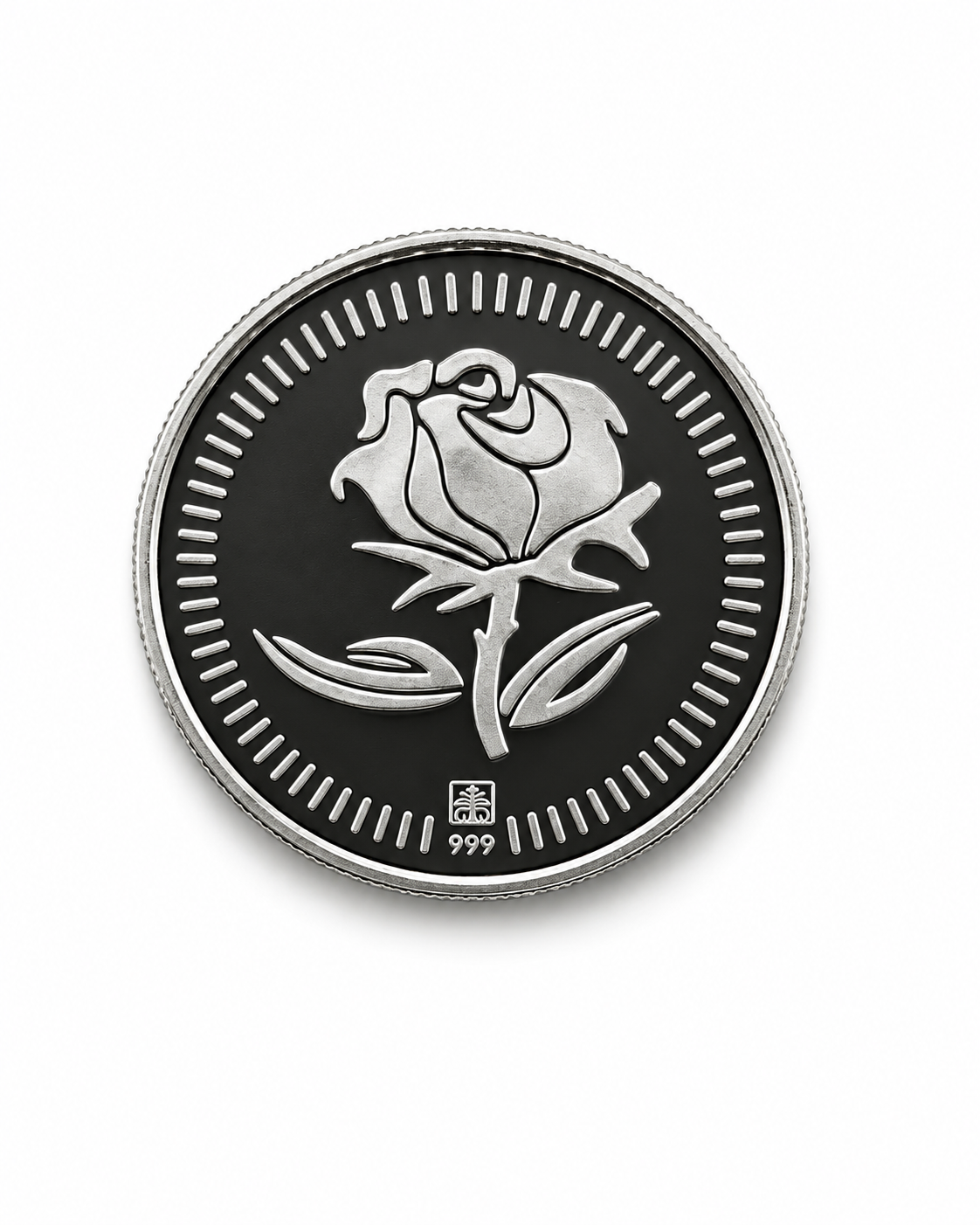 Rose 5g Coin in 999 Silver