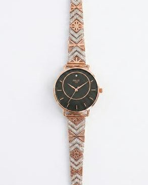 Noir Luxe Watch in 92.5 Silver