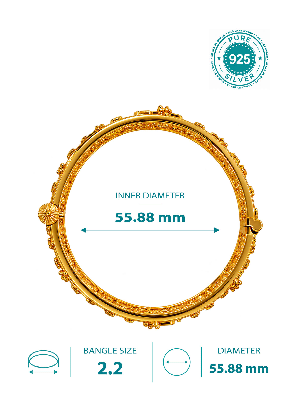 Rohini Bangles in 92.5 Silver