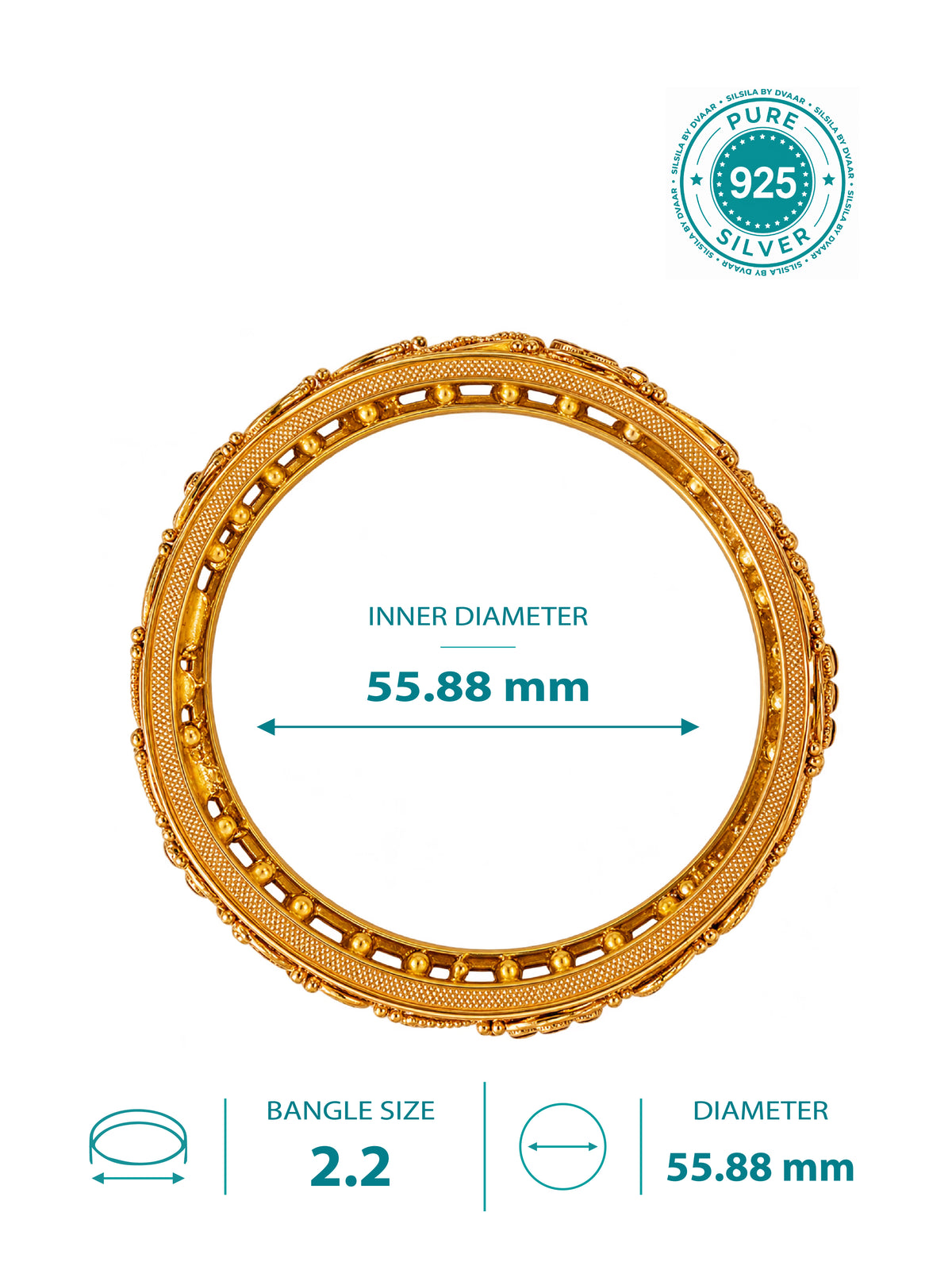 Lakshmi Bangles in 92.5 Silver