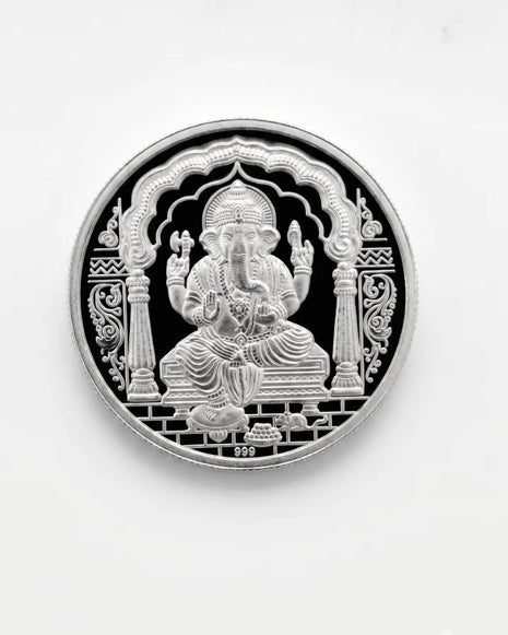 Ganesha Coin in 999 Silver
