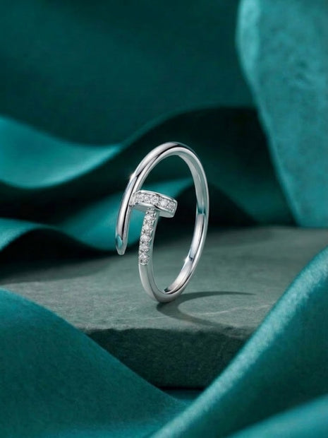 Nail Ring in 92.5 Silver - Silsila by Dvaar
