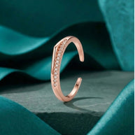 Dazzling Duo Ring in 92.5 Silver - Silsila by Dvaar